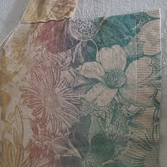 Pilcro Urban Outfitters Floral Cashmere Crop Sweater Small Boho Cottagecore - Picture 11 of 16